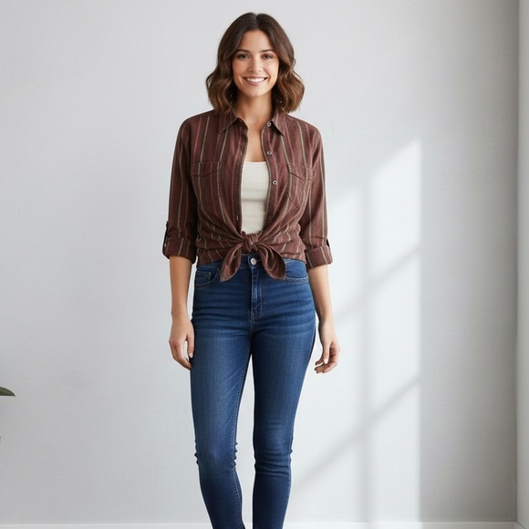 The North Face Tops - The North Face floral women’s embroidered snap button dow shirt - Size S